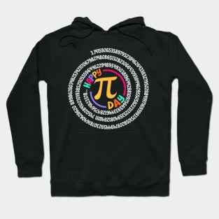 Happy Pi Day 3.14 Mathematic Math Teacher Spiral Pi Day Hoodie